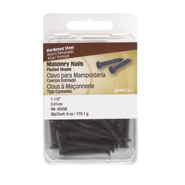 Hillman 42056 6 oz Masonry Steel Nails 1.5 in. - pack of 5 50846